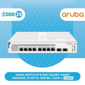 Aruba Switch Hp 8 Port Gigabit, smart managed, 2x SFP 1G, 1930 8G, ( 124W ) \ JL681A
