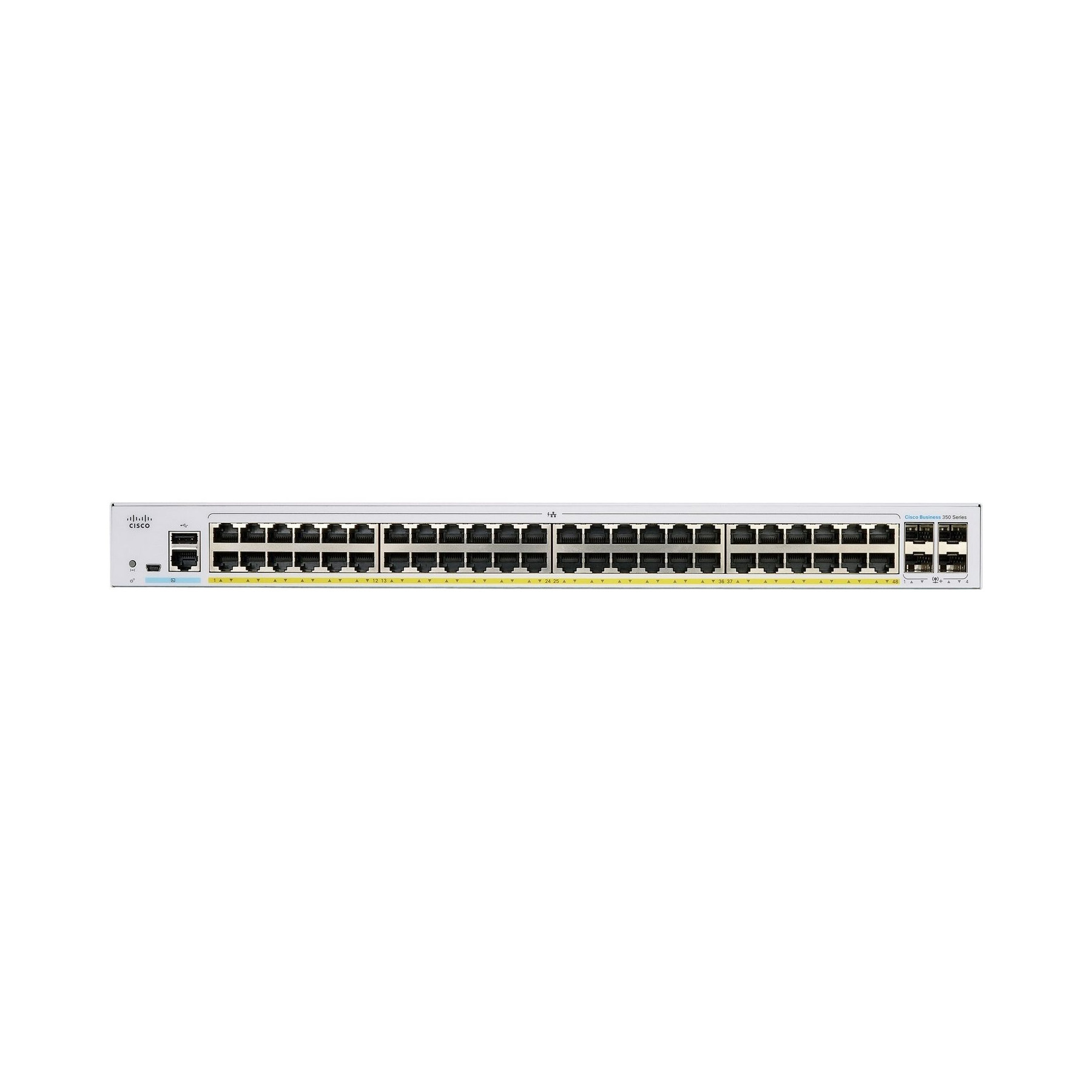 Cisco Switch 48 Port Giga, Managed, 4X SFP 10G, PoE (370W)\ CBS350-48P-4X