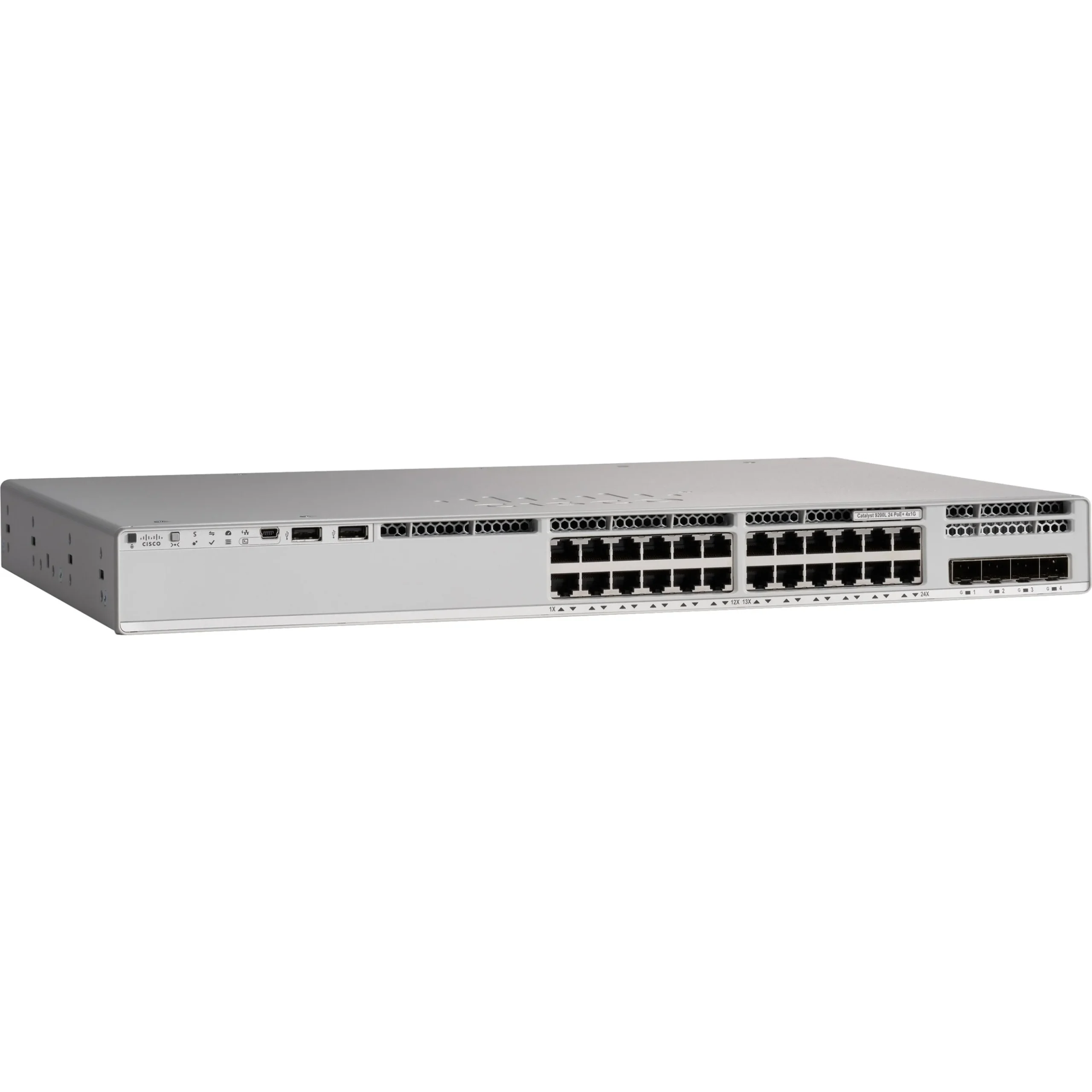Cisco Switch Catalyst 24 Port Giga Poe+ (370W) , 4x1G uplink /  C9200L-24P-4G