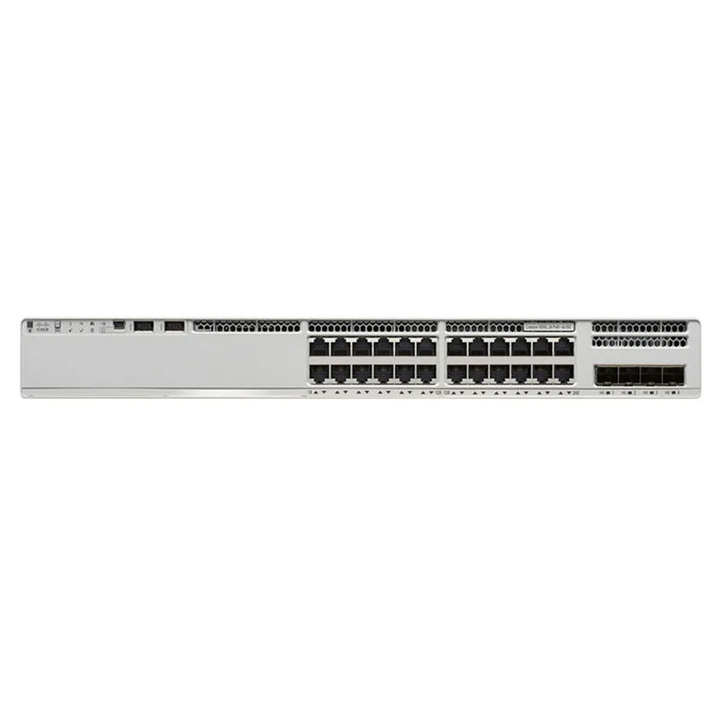 Cisco Switch Catalyst 24 Port Giga Poe+ (370W) , 4x10G uplink / C9200L-24P-4X