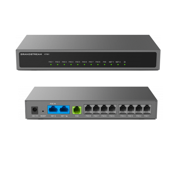 Grand Stream Analog FXO Gateway, 8 RJ11 FXO ports X 1 RJ11 FXS \ HT881