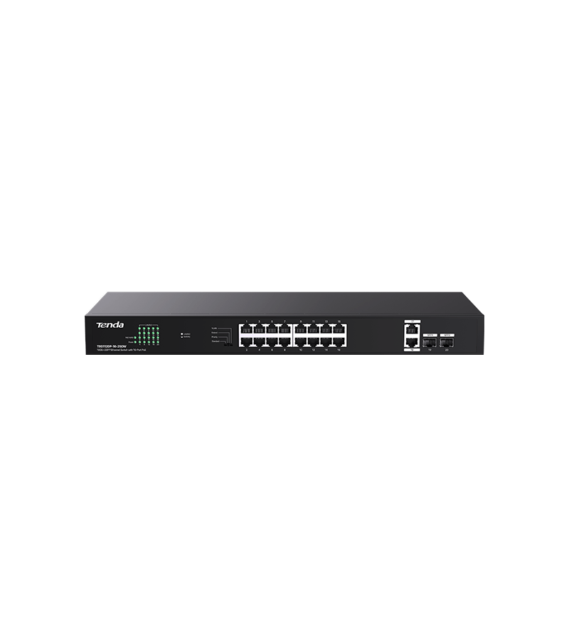 Tenda Switch 24 Port Gigabit , 4x 1G SFP, PoE (410W) \ TEG1128P-24-410W