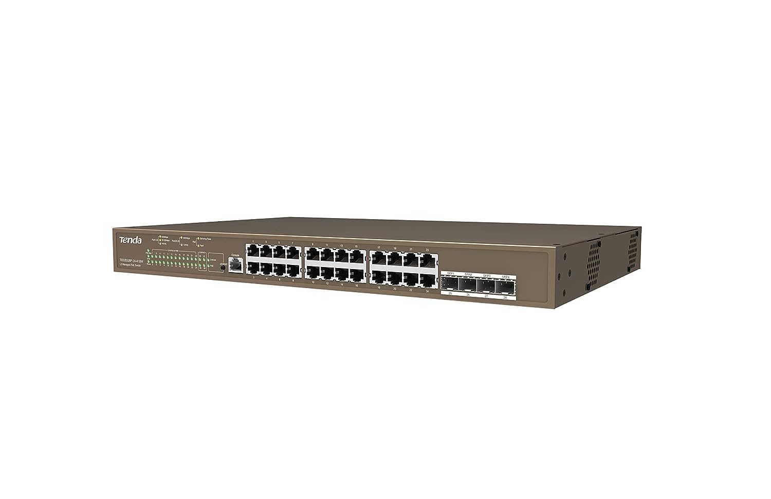 Tenda Switch Managed 24 Port Gigabit, 4 X 10G SFP, PoE (410W) \ TEG5328XP-24-410W